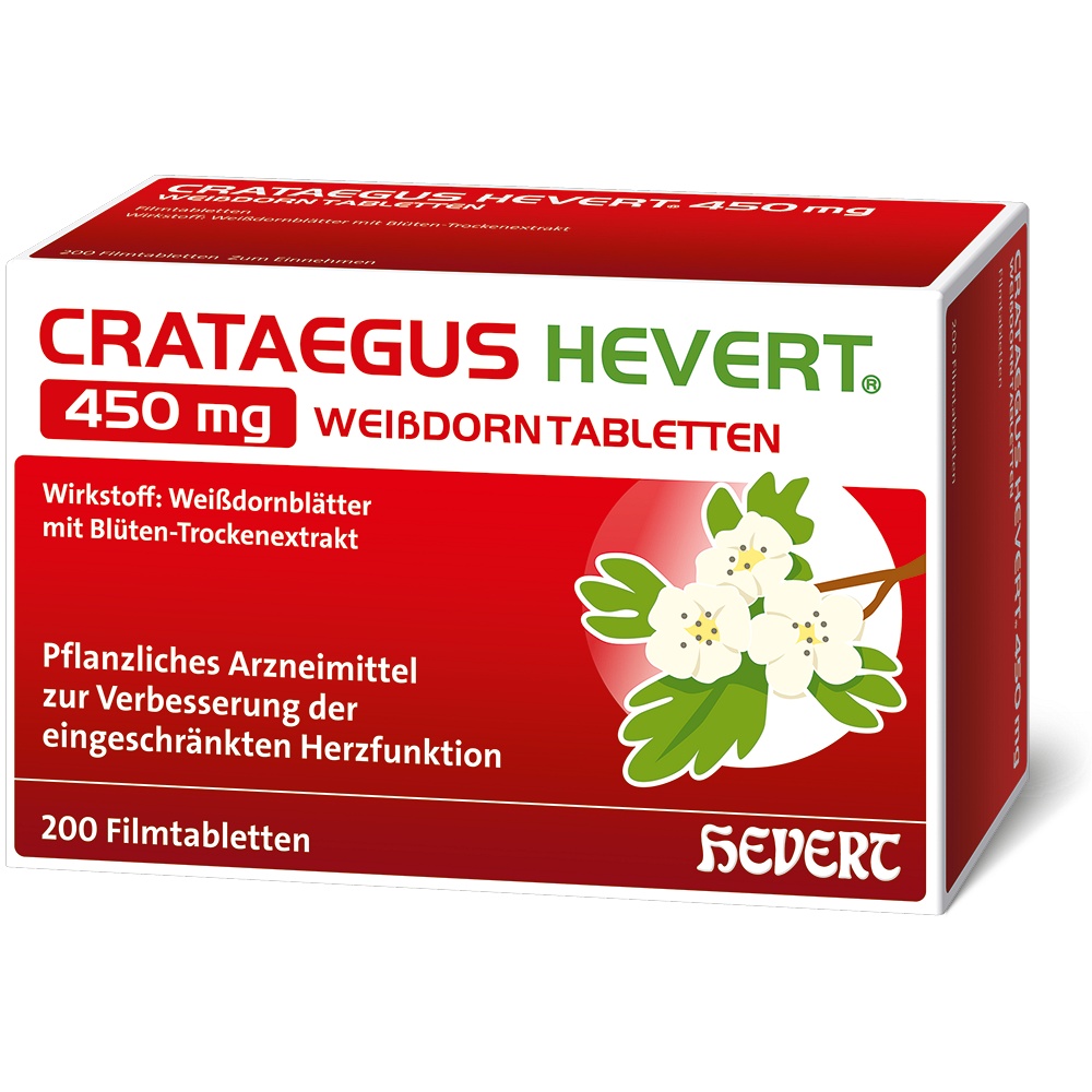 CRATAEGUS HEVERT 450 mg Weißdorntabletten