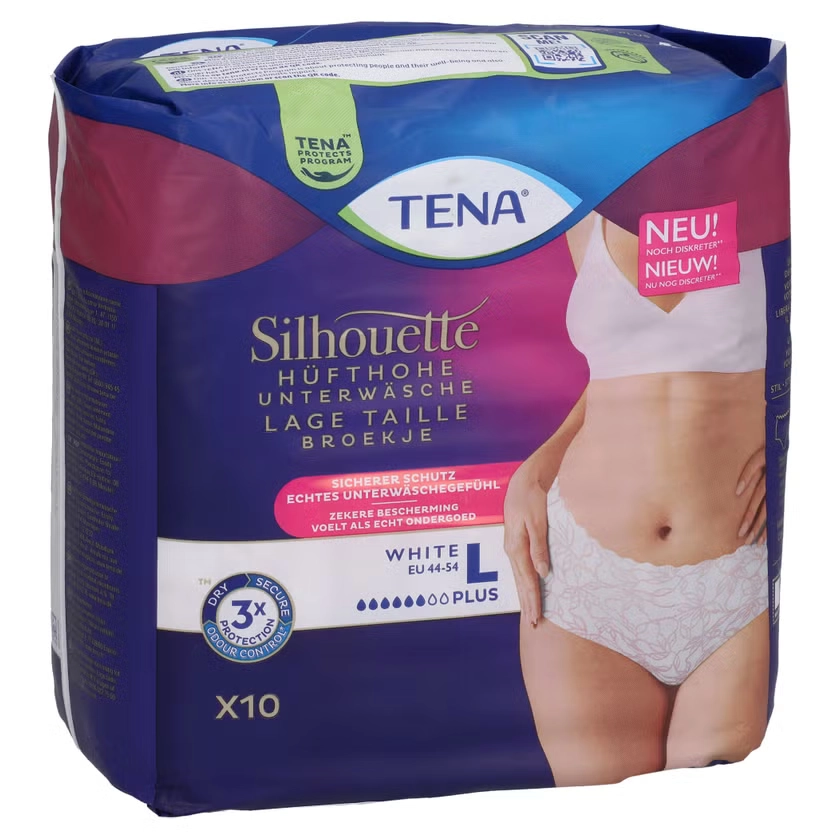 TENA SILHOUETTE plus L white Inkontinenz Pants