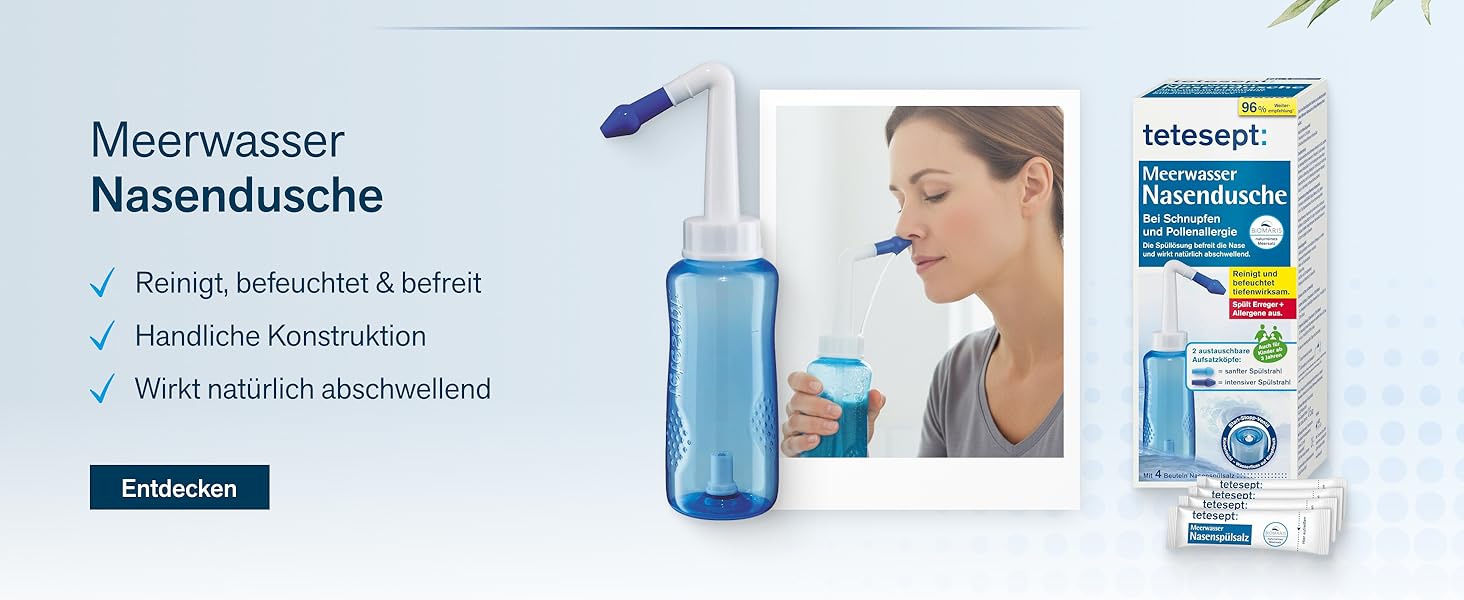 tetesept Meerwasser Nasendusche Produktdetails Banner 6