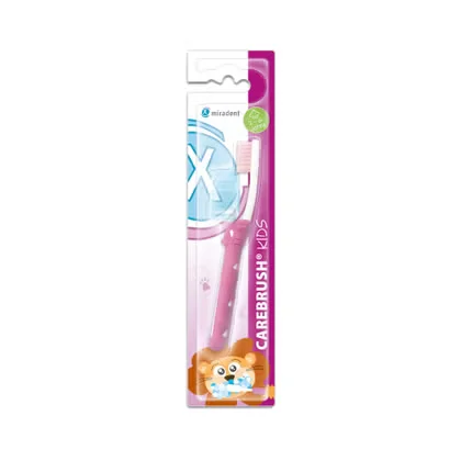MIRADENT Carebrush Kids Zahnbürste 2-6 Jahre pink