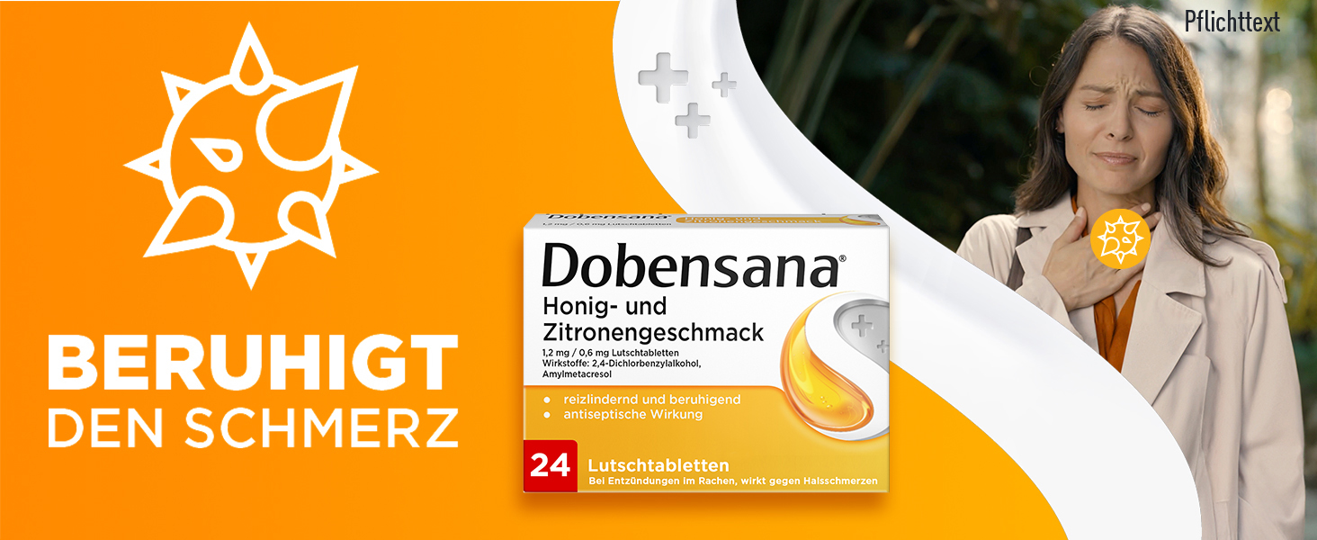 Dobensana Honig- und Zitronengeschmack Lutschtabletten Banner 1