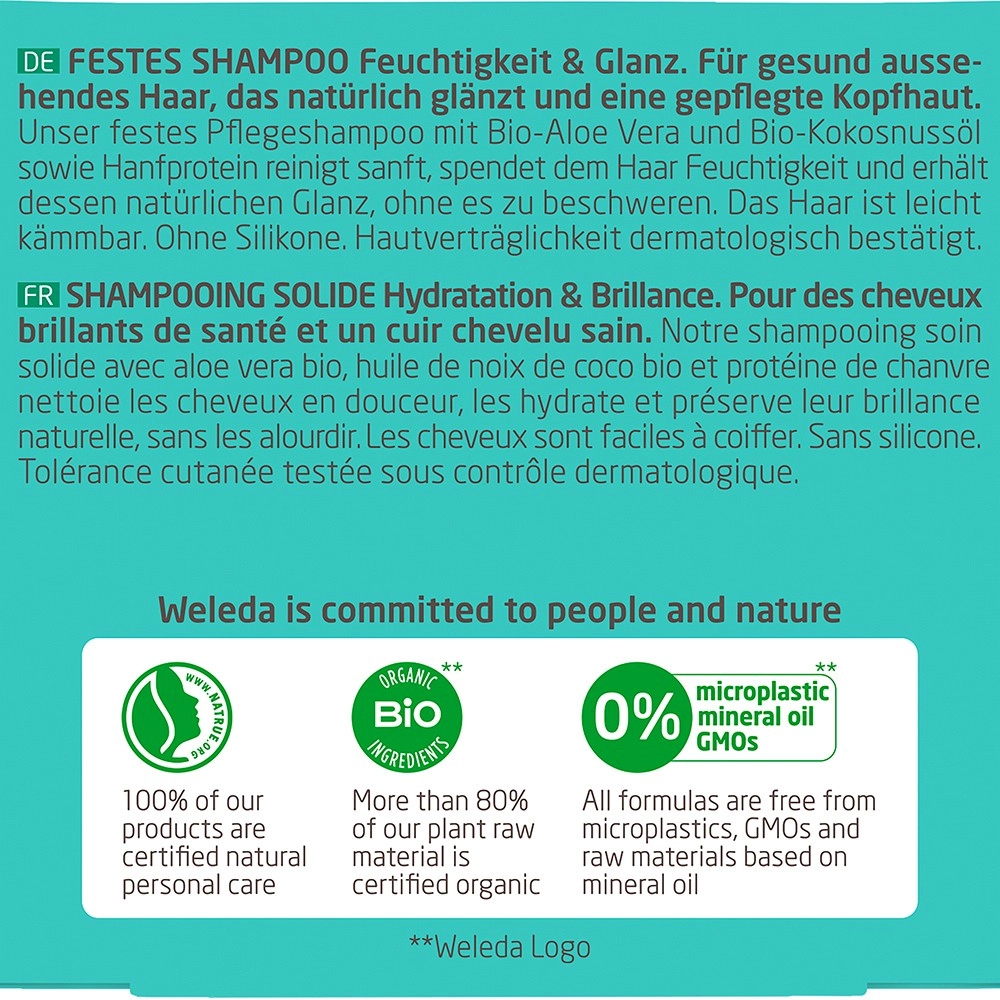 WELEDA festes Shampoo Feuchtigkeit & Glanz