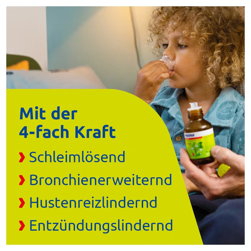 Prospan Hustensaft für Kinder bei festsitzendem Schleim, Husten & Hustenreiz - Kirschgeschmack