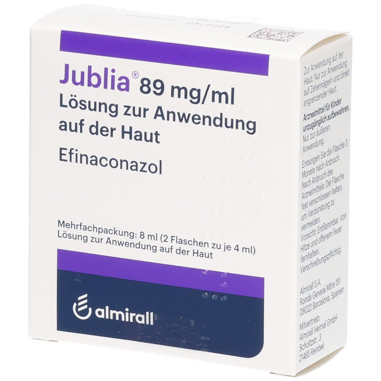 JUBLIA 89 mg/ml Lsg.z.Anw.a.d.Haut
