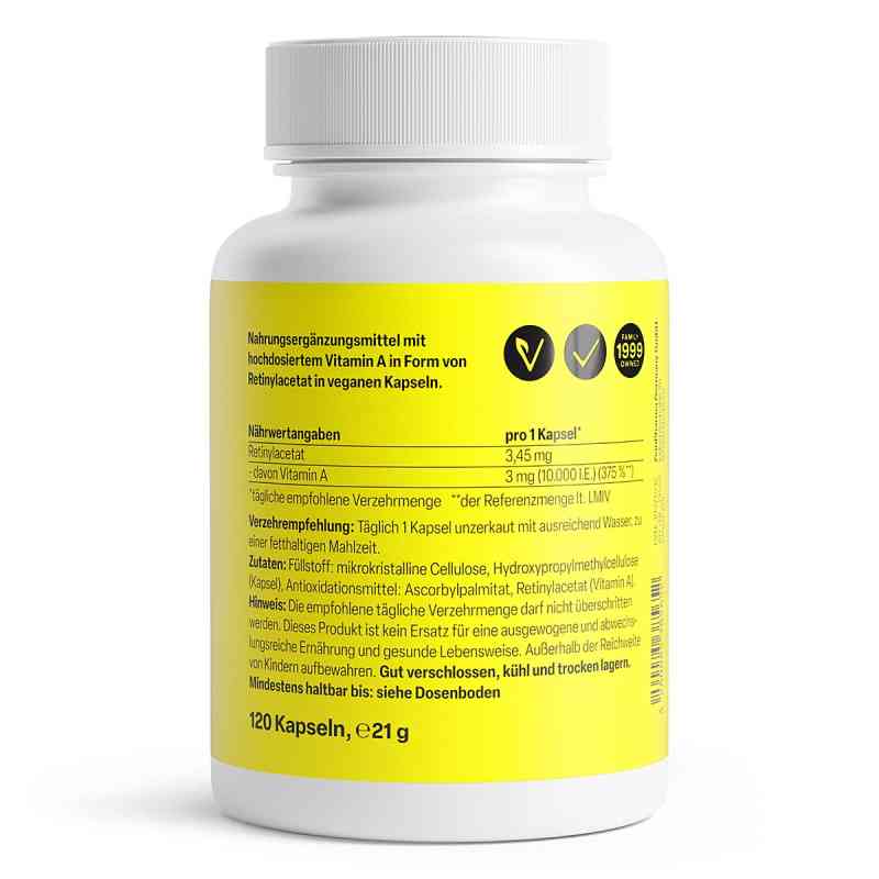 VITAMIN A 10.000 I.E. Retinylacetat Kps.ZeinPharma