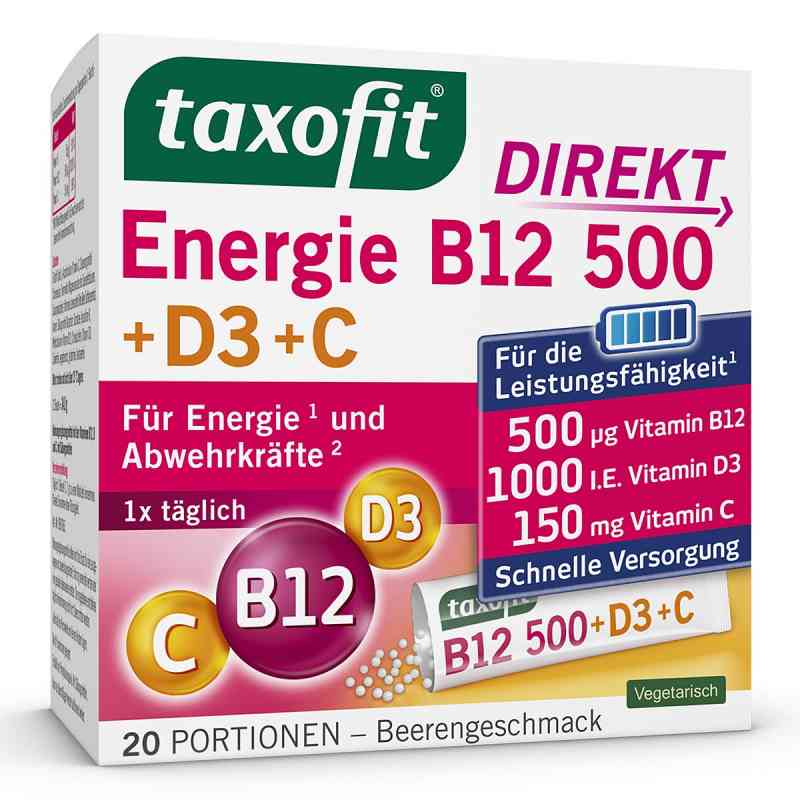 TAXOFIT Energie B12 500+D3+C Direkt Granulat