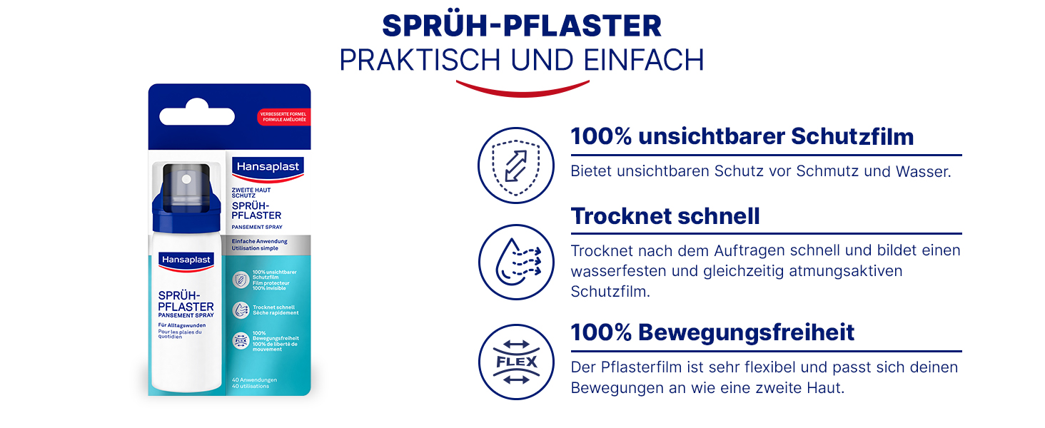 Hansaplast Zweite Haut Sprühpflaster Banner 2