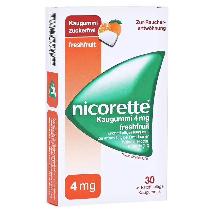 NICORETTE Kaugummi 4 mg freshfruit