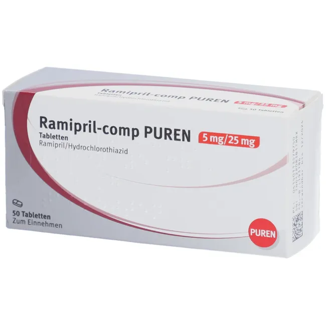 RAMIPRIL-comp PUREN 5 mg/25 mg Tabletten