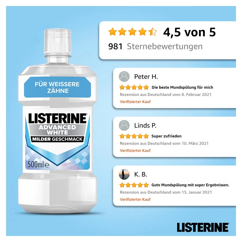 LISTERINE Advanced white Mundspülung