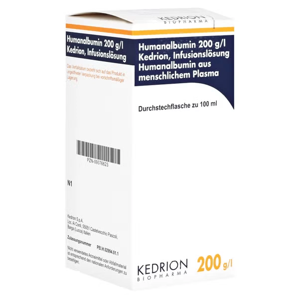 HUMANALBUMIN 200 g/l Kedrio Infusionslösung