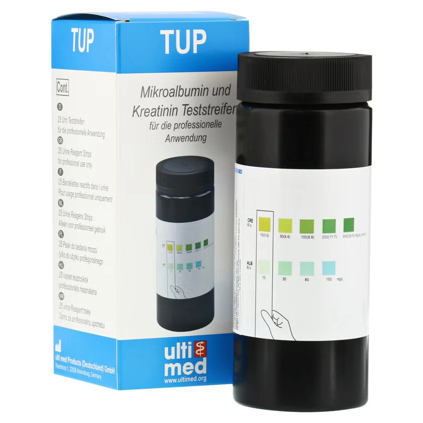 MICROALBUMIN Kreatin Urinteststreifen visuell