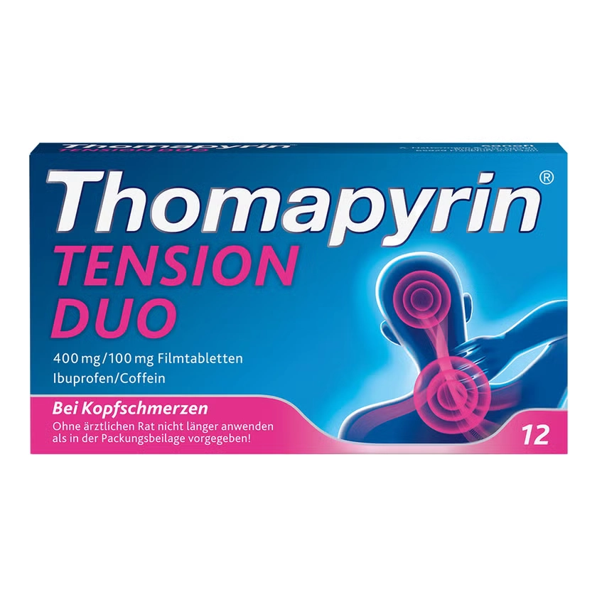 Thomapyrin® TENSION DUO bei Spannungskopfschmerzen, starken Kopfschmerzen & Migräne