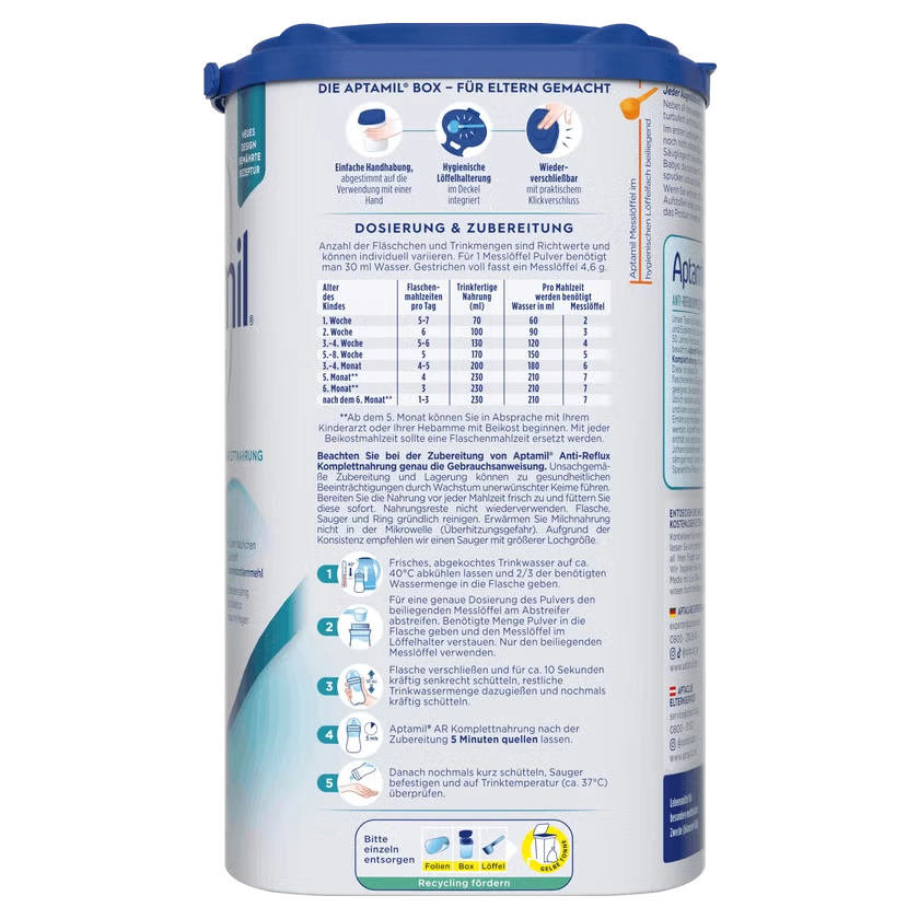 APTAMIL Anti-Reflux Komplettnahrung Pulver