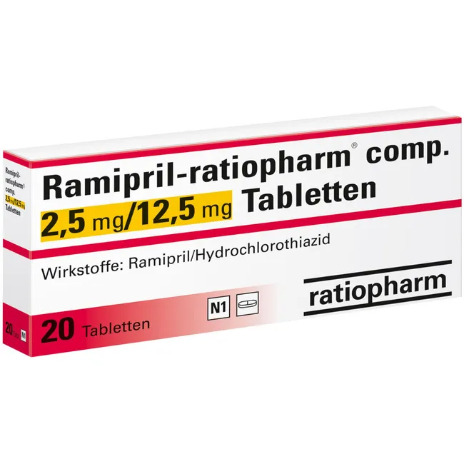 RAMIPRIL-ratiopharm comp.2,5 mg/12,5 mg Tabletten