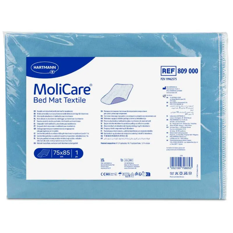 MOLICARE Bed Mat Textile 75x85 cm ohne Flügel