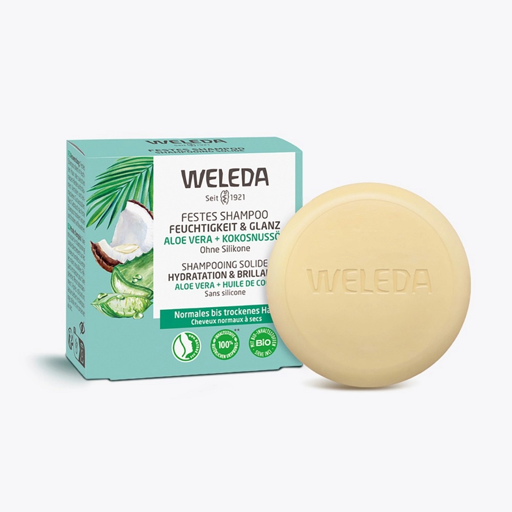 WELEDA festes Shampoo Feuchtigkeit & Glanz