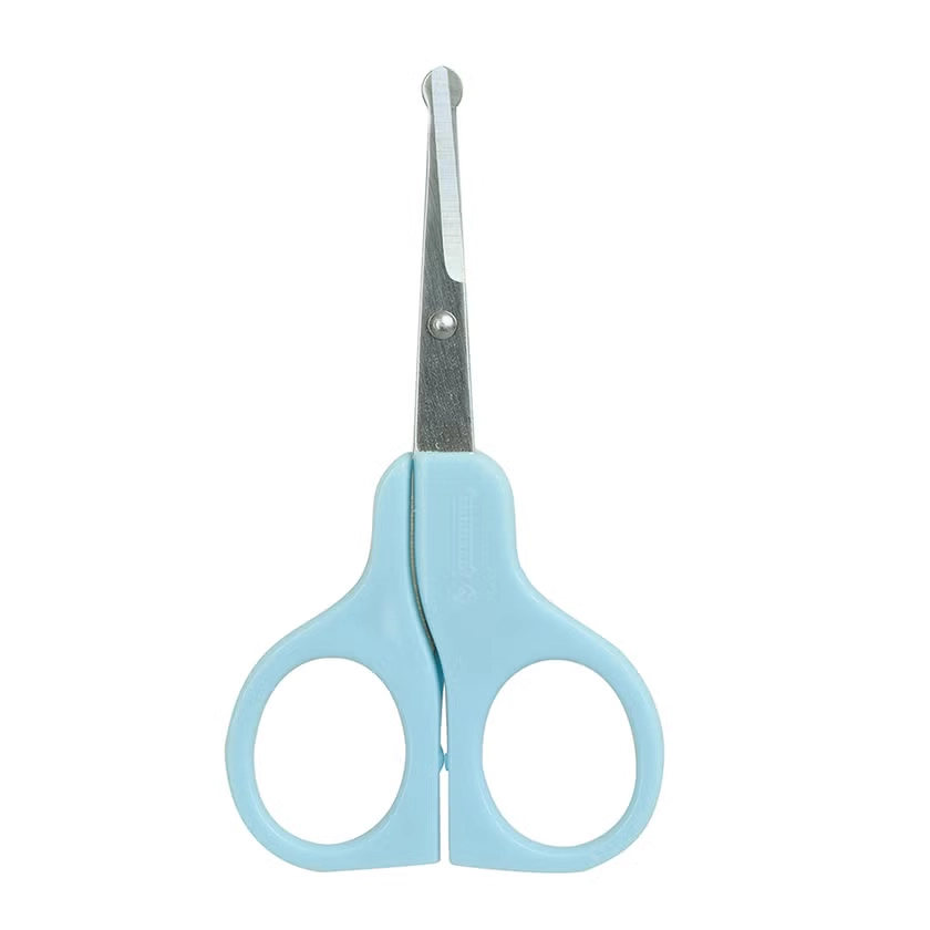 BABYSCHERE 9 cm gebogen blau