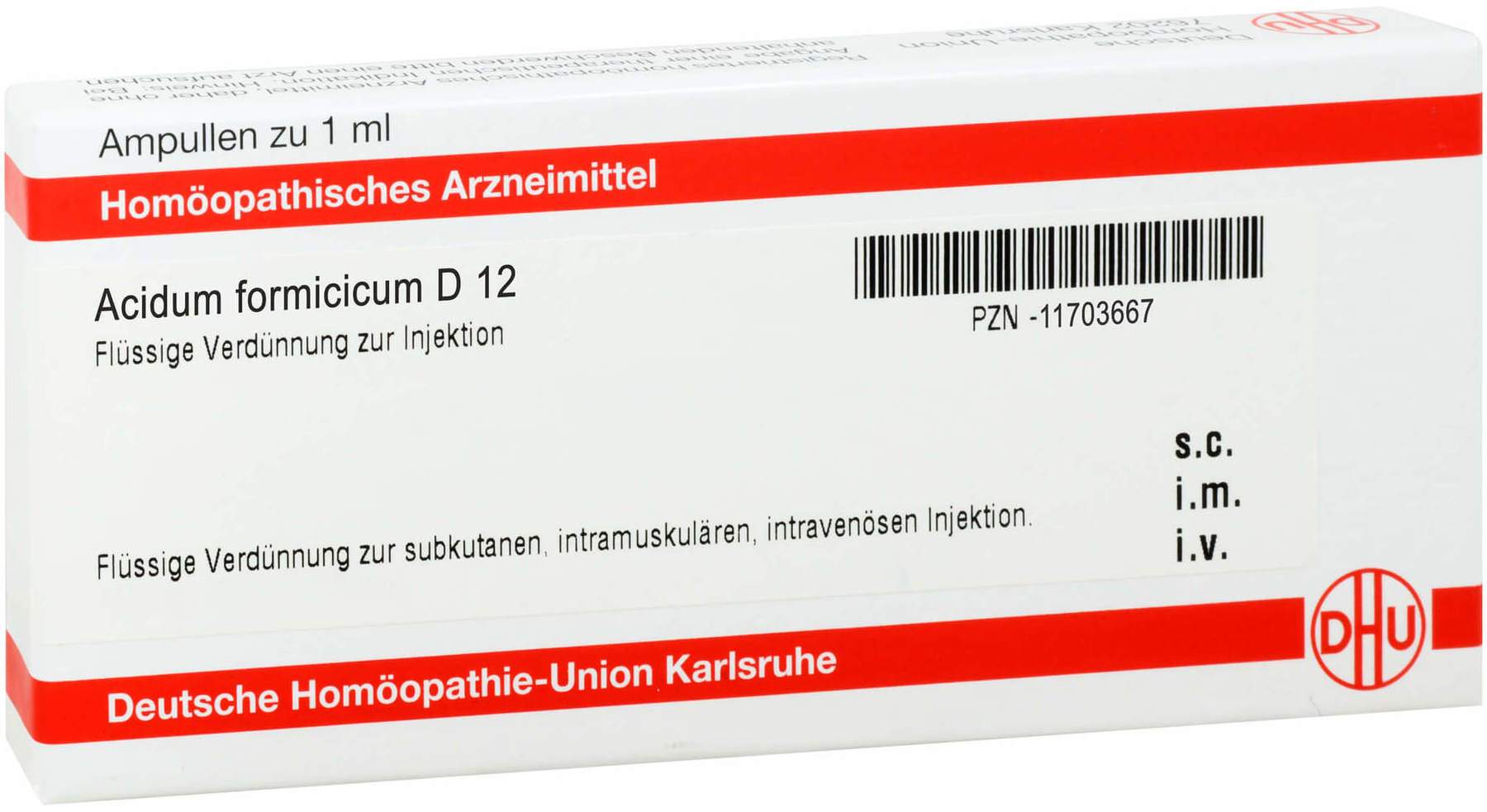 ACIDUM FORMICICUM D 12 Ampullen