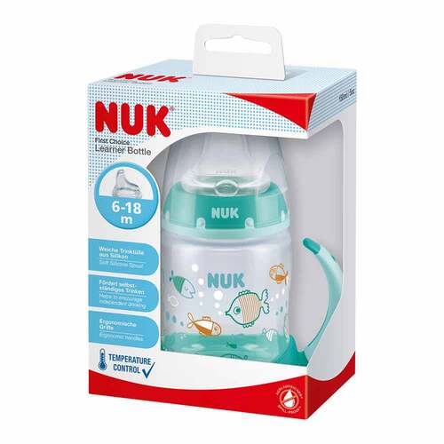 NUK First Choice Trinklernfl.150ml Temp.Cont.Sili.