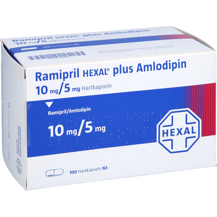 RAMIPRIL HEXAL plus Amlodipin 10 mg/5 mg Hartkaps.