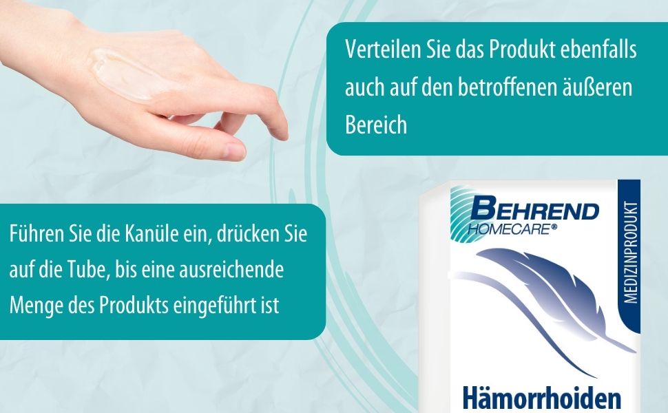 Behrend Hämorrhoiden-Gel innere und äußere Anwendung Banner 3