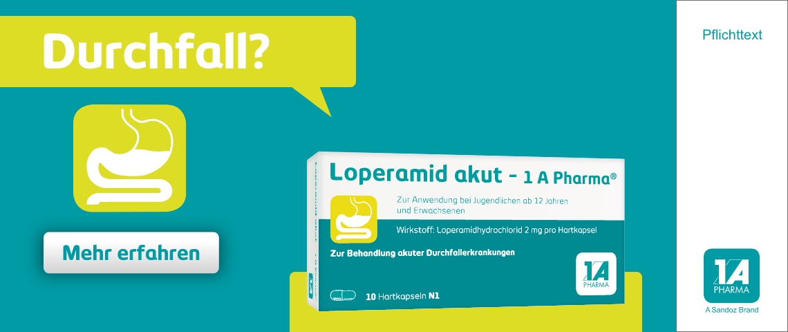 Loperamid akut 1 A Pharma bei akutem Durchfall