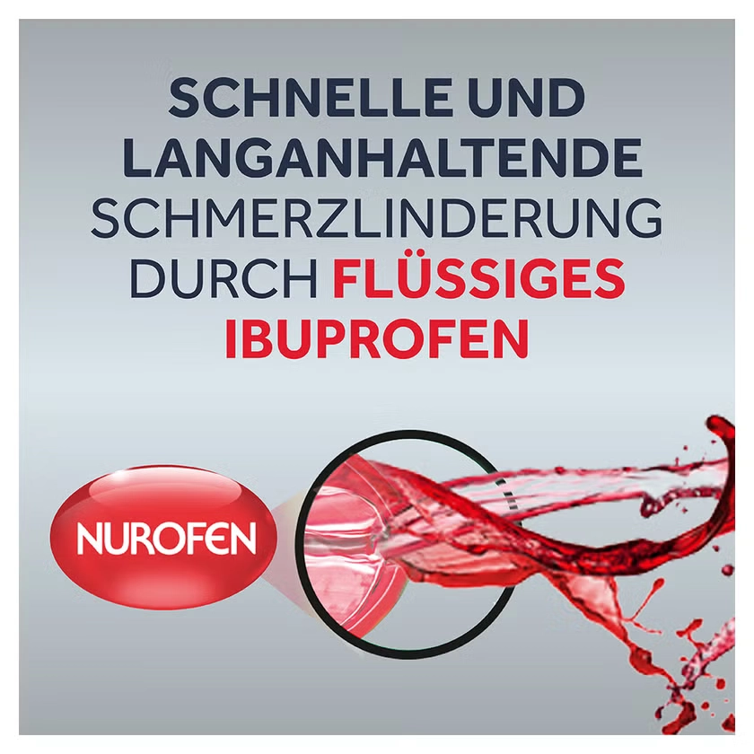 Nurofen® 400 mg Ibuprofen Weichkapseln bei Kopfschmerzen, Regelschmerzen & Fieber -  schnell wirkende Kapseln