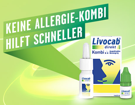 Livocab direkt Kombi Augentropfen und Nasenspray bei Allergie