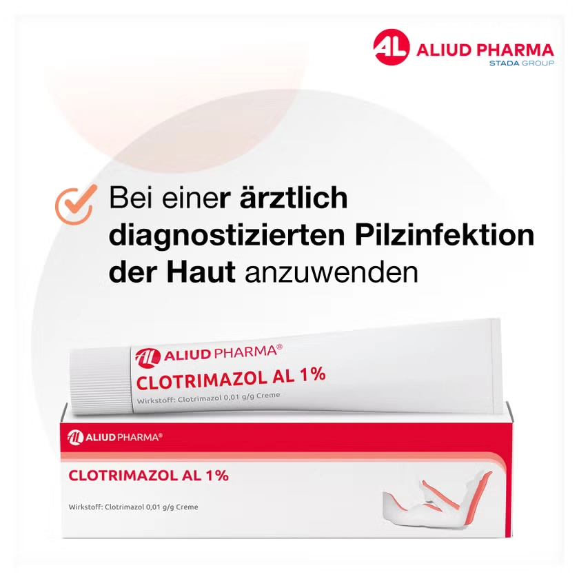 Clotrimazol AL 1% Creme bei Fußpilz, Hautpilz & juckenden Pilzinfektionen