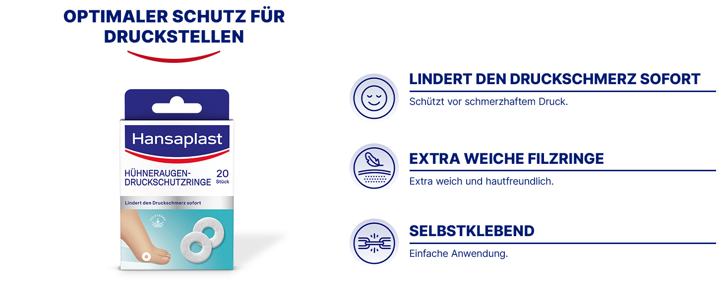Hansaplast Hühneraugenpflaster aus weichem Filz Banner 2