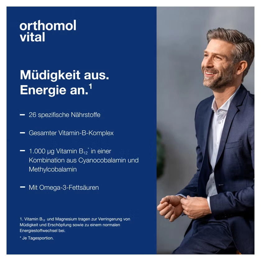 ORTHOMOL Vital Kombipackung – Bei Müdigkeit, Erschöpfung & Stress