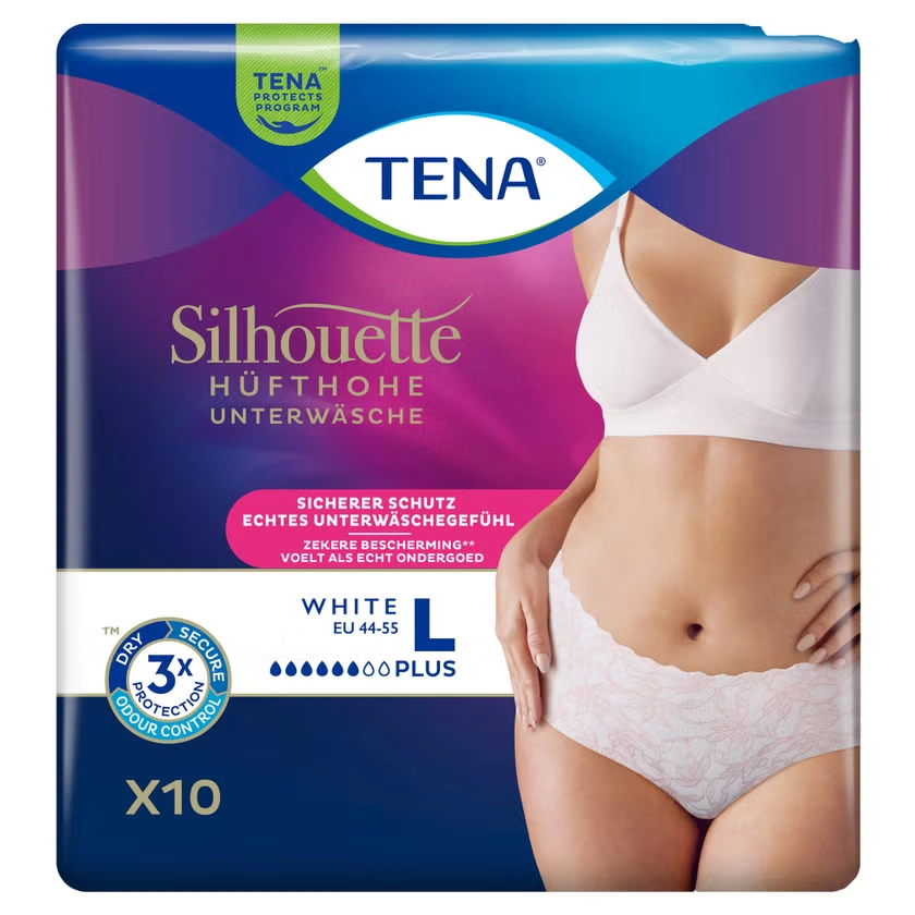 TENA SILHOUETTE plus L white Inkontinenz Pants