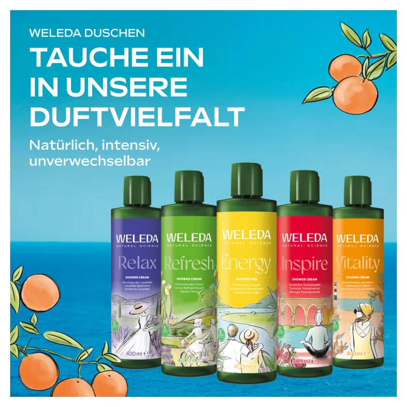 WELEDA Vitality Shower Cream Sanddorn