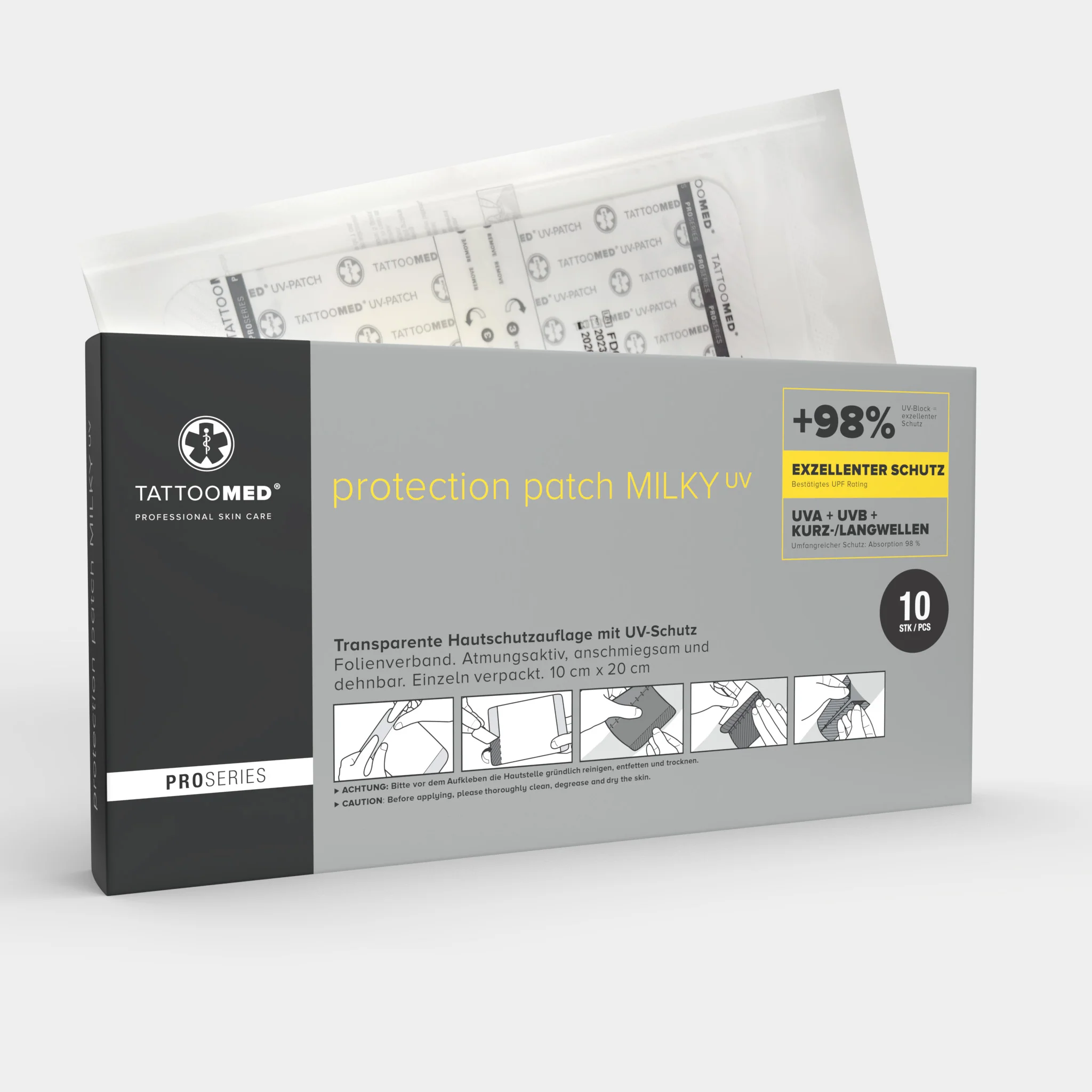 TATTOOMED protection patch MILKY 10x20cm