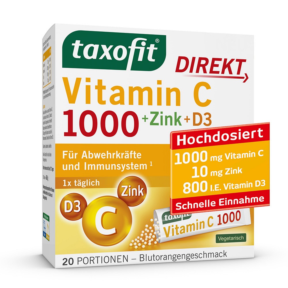 TAXOFIT Vitamin C 1000+Zink+D3 Direkt Granulat