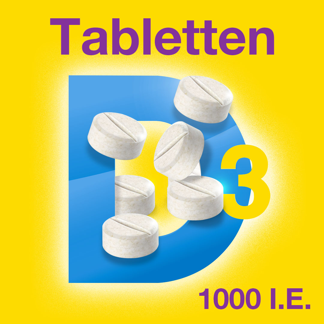 Vigantol 1000 I.E. Vitamin D3 Tabletten zur Vorbeugung von Vitamin-D-Mangel