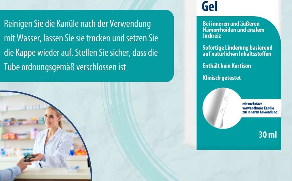 Behrend Hämorrhoiden-Gel Anwendung mit Kanüle Banner 4