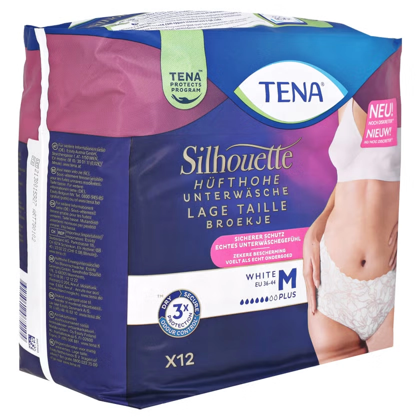 TENA SILHOUETTE plus M white Inkontinenz Pants