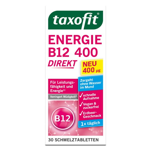 TAXOFIT Energie B12 400 Direkt Schmelztabletten