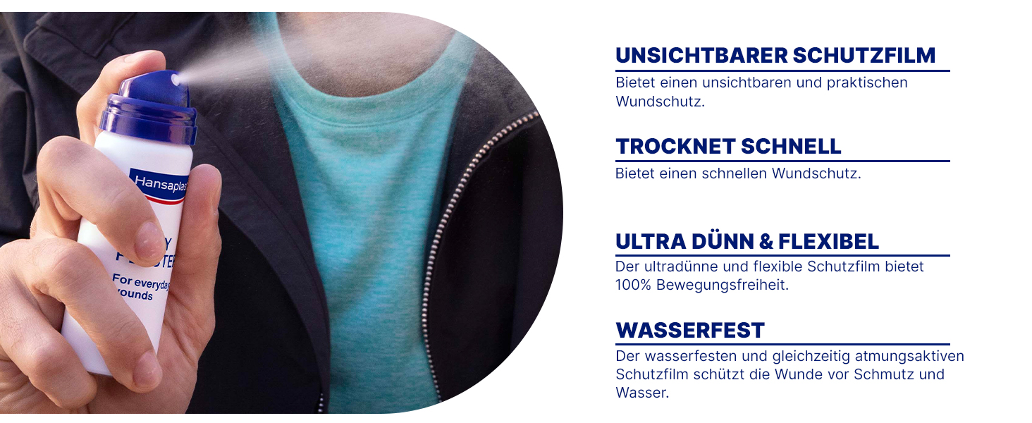 Hansaplast Zweite Haut Sprühpflaster Banner 3